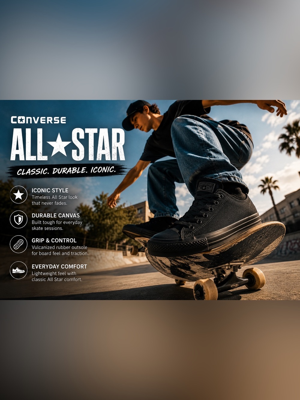 Converse Black High-Top Skate Sneakers